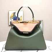 Fendi Peekaboo Iseeu Khaki Green 8BN321 Size 33.5 x 25.5 x 13 cm - 1