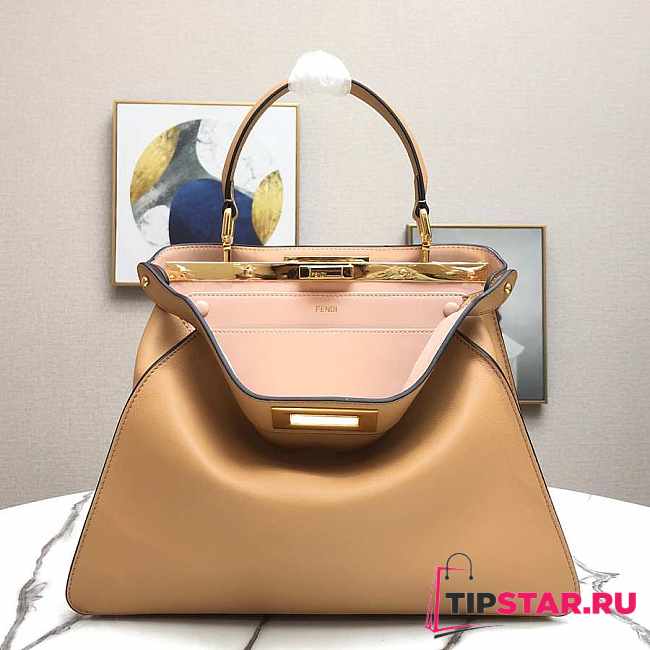 Fendi Peekaboo Iseeu Beige 8BN321 Size 33.5 x 25.5 x 13 cm - 1