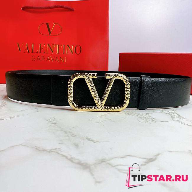Valentino Reverisble Belt Black Size 4 cm wide - 1