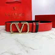 Valentino Reverisble Belt Red/Black Size 4 cm wide - 6