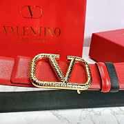 Valentino Reverisble Belt Red/Black Size 4 cm wide - 4