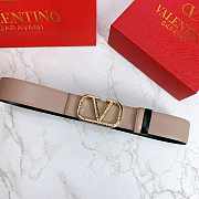 Valentino Reverisble Belt Rose Beige/Black Size 4 cm wide - 6