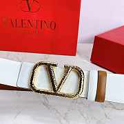 Valentino Reverisble Belt White/Brown Size 4 cm wide - 6