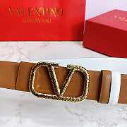 Valentino Reverisble Belt Brown/White Size 4 cm wide - 4