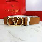 Valentino Reverisble Belt Brown/White Size 4 cm wide - 5