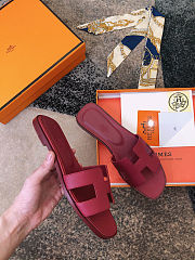 Hermes Oran Sandals Bordeaux Red - 3