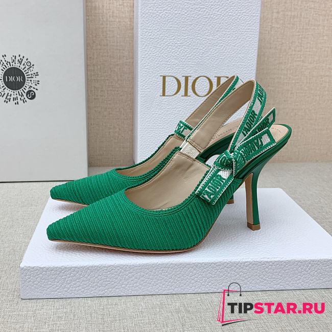 Dior J'adior Slingback Heels Green 10cm - 1