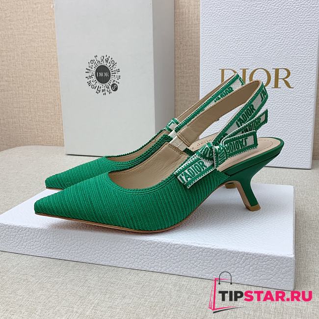 Dior J'adior Slingback Heels Green 6.5cm - 1