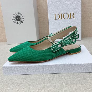 Dior J'adior Slingback Flat Green