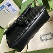 GG Marmont Small Black Shoulder Bag Black Hardware 443497 Size 26cm - 6