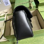GG Marmont Small Black Shoulder Bag Black Hardware 443497 Size 26cm - 4