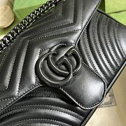 GG Marmont Small Black Shoulder Bag Black Hardware 443497 Size 26cm - 2