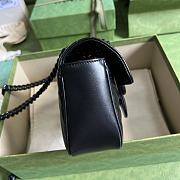 GG Marmont Mini Black Shoulder Bag Black Hardware 446744 Size 23cm - 6