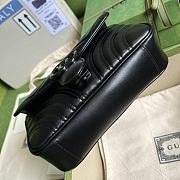 GG Marmont Mini Black Shoulder Bag Black Hardware 446744 Size 23cm - 5