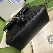 GG Marmont Mini Top Handle Black Bag Black Hardware 702563 21cm - 6