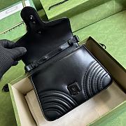 GG Marmont Mini Top Handle Black Bag Black Hardware 702563 21cm - 3