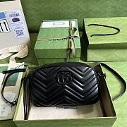 GG Marmont Small Black Shoulder Bag Black Hardware 447632 24cm - 1