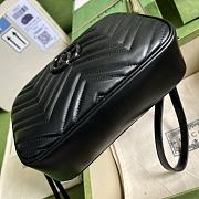 GG Marmont Small Black Shoulder Bag Black Hardware 447632 24cm - 4
