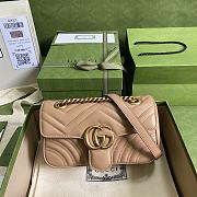 GG Marmont Mini Rose Beige Shoulder Bag 446744 Size 22cm - 1