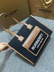 Burberry Two-tone Small Freya Tote Black/Tan 33 x 12.5 x26cm - 1