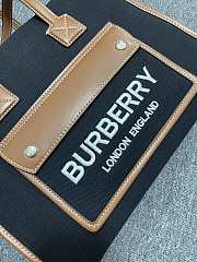 Burberry Two-tone Small Freya Tote Black/Tan 33 x 12.5 x26cm - 6