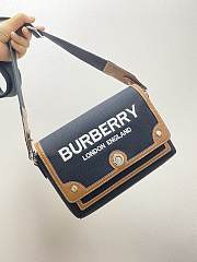 Burberry Horseferry Motif Crossbody Bag Navy Blue/Tan 25 x 8.5x 18cm - 1