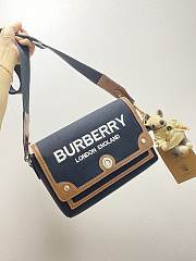 Burberry Horseferry Motif Crossbody Bag Navy Blue/Tan 25 x 8.5x 18cm - 5