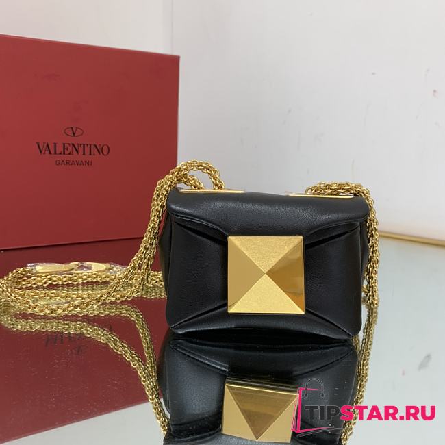 Valentino Garavani One Stud Crossbody Bag Black Size 11x8x5 cm - 1