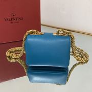 Valentino Garavani One Stud Crossbody Bag Blue Size 11x8x5 cm - 5