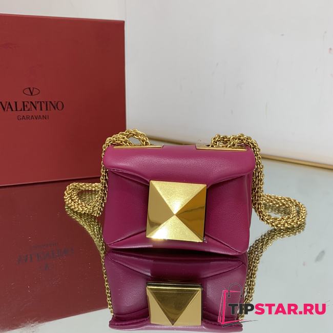 Valentino Garavani One Stud Crossbody Bag Pink Size 11x8x5 cm - 1