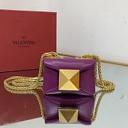 Valentino Garavani One Stud Crossbody Bag Purple Size 11x8x5 cm - 1