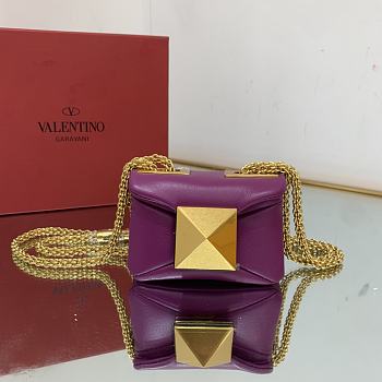 Valentino Garavani One Stud Crossbody Bag Purple Size 11x8x5 cm