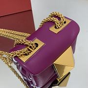Valentino Garavani One Stud Crossbody Bag Purple Size 11x8x5 cm - 3