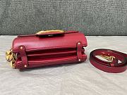 Valentino Stud Sign Grainy Calfskin Shoulder Bag Red size 20x15x7 cm - 4