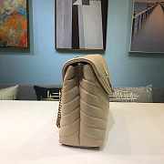 YSL Loulou Medium Chain Bag Beige 574946 Size 32x22x11 cm - 5