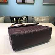 YSL Loulou Medium Chain Bag Burgundy 574946 Size 32x22x11 cm - 3