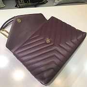 YSL Loulou Medium Chain Bag Burgundy 574946 Size 32x22x11 cm - 4