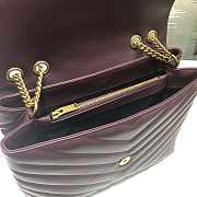 YSL Loulou Medium Chain Bag Burgundy 574946 Size 32x22x11 cm - 5
