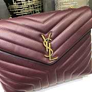 YSL Loulou Medium Chain Bag Burgundy 574946 Size 32x22x11 cm - 6