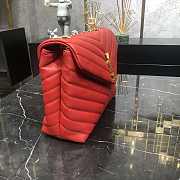 YSL Loulou Medium Chain Bag Red 574946 Size 32x22x11 cm - 2