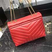 YSL Loulou Medium Chain Bag Red 574946 Size 32x22x11 cm - 4