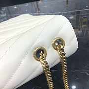 YSL Loulou Medium Chain Bag White 574946 Size 32x22x11 cm - 2