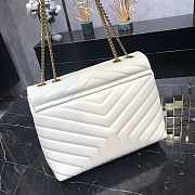 YSL Loulou Medium Chain Bag White 574946 Size 32x22x11 cm - 5