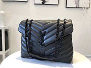 YSL Loulou Medium Chain Bag Black Black Metal 574946 Size 32x22x11 cm - 1