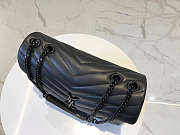 YSL Loulou Medium Chain Bag Black Black Metal 574946 Size 32x22x11 cm - 6