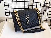 YSL Envelope Medium Black Grain Leather Golden Metal size 24x17.5x6 cm - 1