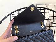 YSL Envelope Medium Black Grain Leather Golden Metal size 24x17.5x6 cm - 6