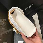 YSL Envelope Medium White Grain Leather size 24x17.5x6 cm - 5