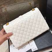 YSL Envelope Medium White Grain Leather size 24x17.5x6 cm - 2