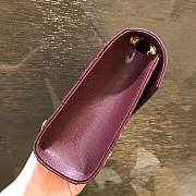 YSL Envelope Medium Burgundy Grain Leather size 24x17.5x6 cm - 6